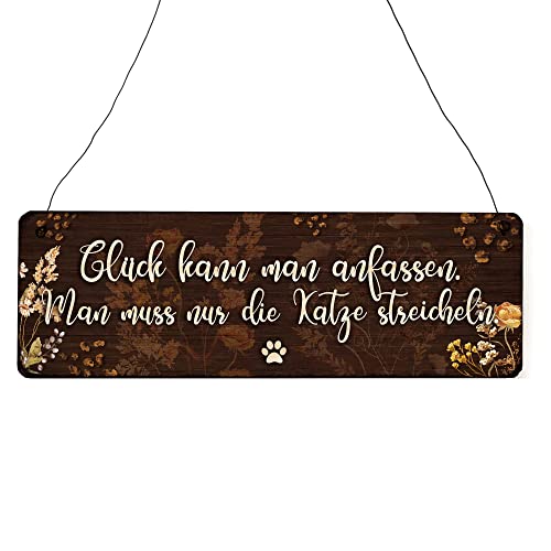 Interluxe Schild Holzschild - Glück kann man anfassen KATZE - Dekoschild Türschild Katzenfreund Geschenkidee Fellnase Interluxe Schild Holzschild - Glück kann man anfassen KATZE - Dekoschild Türschild Katzenfreund Geschenkidee Fellnase von Interluxe
