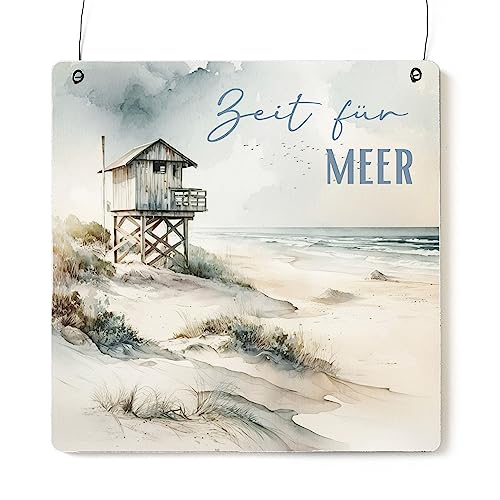 Interluxe Schild Holzschild XL - Zeit für Meer - maritimes Dekoschild mit Spruch für Freunde Familie Interluxe Schild Holzschild XL - Zeit für Meer - maritimes Dekoschild mit Spruch für Freunde Familie von Interluxe