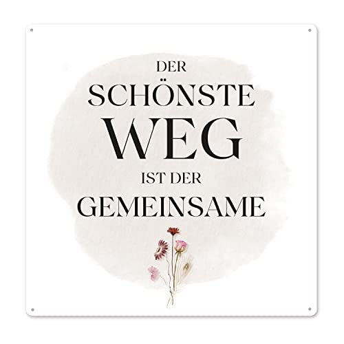 Interluxe Schild Metallschild 20x20cm - Der schönste Weg ist der gemeinsame - Serie Wildflora Geschenkidee zur Hochzeit Geburtstag Valentinstag für Freund Freundin Wedding Interluxe Schild Metallschild 20x20cm - Der schönste Weg ist der gemeinsame - Serie Wildflora Geschenkidee zur Hochzeit Geburtstag Valentinstag für Freund Freundin Wedding von Interluxe
