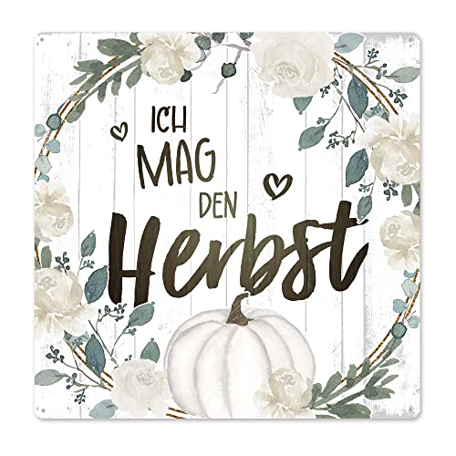 Interluxe Schild Metallschild 20x20cm - Ich mag den Herbst - Herbstdeko Herbstschild weißer Kürbis Baby Boo Pumpkin Landhaus scandi Interluxe Schild Metallschild 20x20cm - Ich mag den Herbst - Herbstdeko Herbstschild weißer Kürbis Baby Boo Pumpkin Landhaus scandi von Interluxe