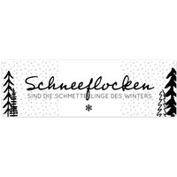 Interluxe Schild Metallschild - Schneeflocken Sind Die Schmetterlinge Winterzeit Winter Weihnachtszeit Adventszeit Tannenbaum Wald Skihütte von Interluxe