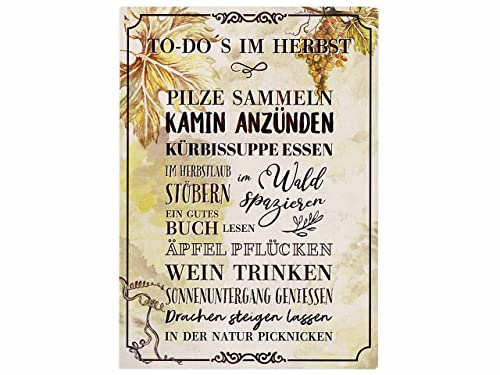 Interluxe Schild aus Holz Wandtafel 280x200mm - TO-DO Herbst - Herbstdeko Herbstschild Weindeko Interluxe Schild aus Holz Wandtafel 280x200mm - TO-DO Herbst - Herbstdeko Herbstschild Weindeko von Interluxe