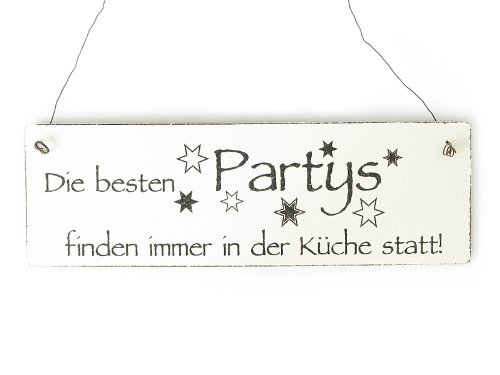 Interluxe Shabby Vintage Schild Dekoschild Holz DIE BESTEN Partys Finden IN DER KÜCHE STATT Interluxe Shabby Vintage Schild Dekoschild Holz DIE BESTEN Partys Finden IN DER KÜCHE STATT von Interluxe