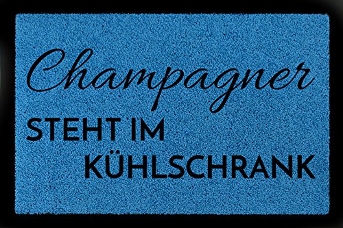 Interluxe TÜRMATTE Fußmatte Champagner Steht IM KÜHLSCHRANK Wohnung Eingang Viele Farben Royalblau von Interluxe