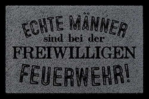 Interluxe TÜRMATTE Fußmatte ECHTE MÄNNER SIND BEI DER FREIWILLIGEN Feuerwehr Spruch Hobby Dunkelgrau Interluxe TÜRMATTE Fußmatte ECHTE MÄNNER SIND BEI DER FREIWILLIGEN Feuerwehr Spruch Hobby Dunkelgrau von Interluxe