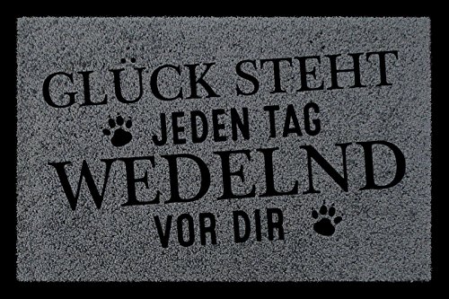 Interluxe TÜRMATTE Fußmatte GLÜCK Steht JEDEN Tag WEDELND VOR DIR Hund Eingang Spruch Dunkelgrau Interluxe TÜRMATTE Fußmatte GLÜCK Steht JEDEN Tag WEDELND VOR DIR Hund Eingang Spruch Dunkelgrau von Interluxe