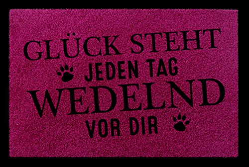 Interluxe TÜRMATTE Fußmatte GLÜCK Steht JEDEN Tag WEDELND VOR DIR Hund Eingang Spruch Fuchsia Interluxe TÜRMATTE Fußmatte GLÜCK Steht JEDEN Tag WEDELND VOR DIR Hund Eingang Spruch Fuchsia von Interluxe