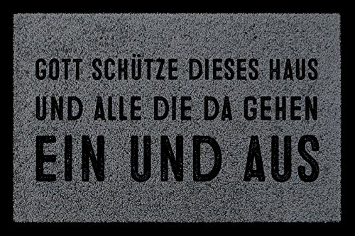 Interluxe TÜRMATTE Fußmatte Gott SCHÜTZE Dieses Haus Spruch Einzug Geschenk Flur Eingang Dunkelgrau Interluxe TÜRMATTE Fußmatte Gott SCHÜTZE Dieses Haus Spruch Einzug Geschenk Flur Eingang Dunkelgrau von Interluxe