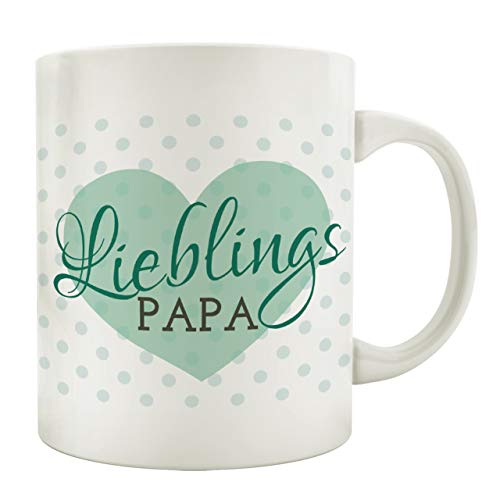 Interluxe Tasse Kaffeebecher LIEBLINGSPAPA Geburtstag Spruch Lustig Motiv Geschenk Familie von Interluxe