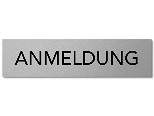Interluxe Türschild Anmeldung 200x50x3mm, Schild aus Aluminium für den Empfang, Rezeption oder Eingang, selbstklebend und wiederablösbar Interluxe Türschild Anmeldung 200x50x3mm, Schild aus Aluminium für den Empfang, Rezeption oder Eingang, selbstklebend und wiederablösbar von Interluxe