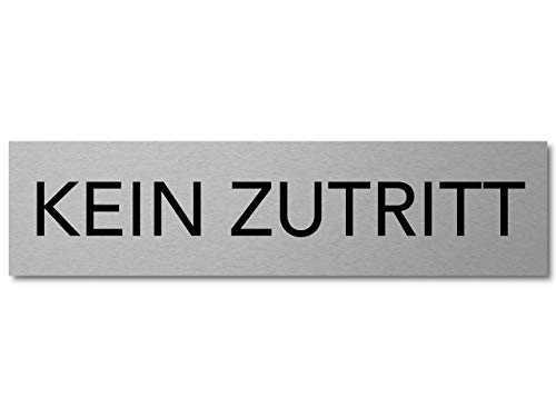 Interluxe Türschild Kein Zutritt Schild aus Aluminium, 200x50x3mm extra robust, ideal für Firmen, Behörden, Werkstätten, Leitsystem für Mitarbeiter und Gäste von Interluxe