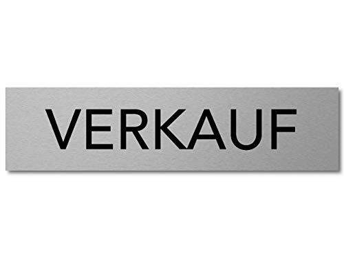 Interluxe Türschild Schild aus Aluminium, 200x50x3mm, modern und robust für Geschäft, Vertrieb, Büro von Interluxe