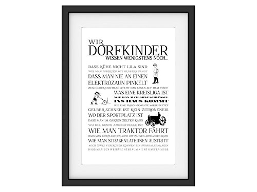 Interluxe Vintage Druck Kunstdruck WIR DORFKINDER Jungen Geschenk Bild Print Deko DIN A3 von Interluxe