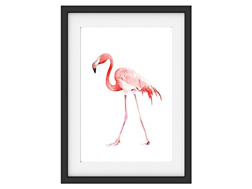 Interluxe Vintage Druck Poster Kunstdruck Flamingo Modern Art Geschenk Dekoration DIN A4 von Interluxe