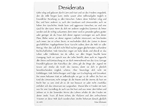 WANDTAFEL Vintage Shabby Schild DESIDERATA Holzschild Dekoschild Tafel von Interluxe