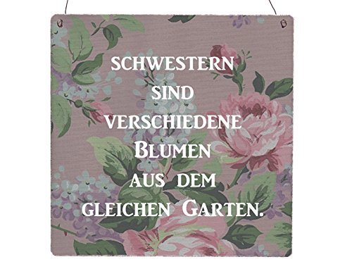 XL Holzschild SCHWESTERN SIND VERSCHIEDENE BLUMEN Shabby Vintage Dekoschild Schwester Familie Shabby Dekoration Vintage Geschenk XL Holzschild SCHWESTERN SIND VERSCHIEDENE BLUMEN Shabby Vintage Dekoschild Schwester Familie Shabby Dekoration Vintage Geschenk von Interluxe