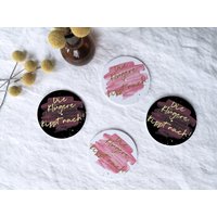 Leuchtende Untersetzer Rund 4Er Set Die Klügere Kippt Nach Coaster Lightning Friends Witzige Sprüche Tischdeko Geschenk Cocktails Freundin von Interluxe