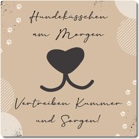 Lustiges Hunde Metallschild 20x20cm - Hundeküsschen Am Morgen Vertreiben Kummer Und Sorgen Türschild Dogs Lustiges Hunde Metallschild 20x20cm - Hundeküsschen Am Morgen Vertreiben Kummer Und Sorgen Türschild Dogs von Interluxe
