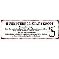 Lustiges Metallschild - Hundegebell Startknopf Hund Spruch Lustig Eingangsbereich Besuch Gäste Freunde Willkommen Türschild Lustiges Metallschild - Hundegebell Startknopf Hund Spruch Lustig Eingangsbereich Besuch Gäste Freunde Willkommen Türschild von Interluxe