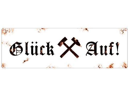 Interluxe METALLSCHILD Blechschild GLÜCK AUF Türschild Dekoschild Interluxe METALLSCHILD Blechschild GLÜCK AUF Türschild Dekoschild von Interluxe