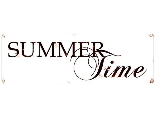 METALLSCHILD Shabby Blechschild Vintage SUMMER TIME Sommer Deko Schild von Interluxe