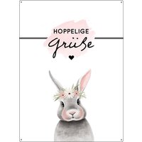 Metallschild A4 - Hoppelige Grüße Frohe Ostern Osterhase Hase Frühling Schild Interluxe Dekoration Osterdeko Frühlingsdeko Metallschild A4 - Hoppelige Grüße Frohe Ostern Osterhase Hase Frühling Schild Interluxe Dekoration Osterdeko Frühlingsdeko von Interluxe