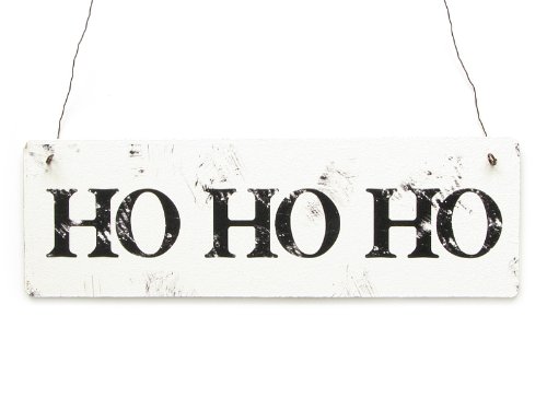 Shabby Vintage Schild Dekoschild Türschild HOHOHO Weihnachten Weihnachtsmann Dekoration christmas decoration von Interluxe