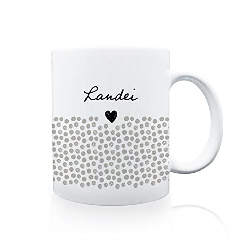 Tasse Kaffeebecher - Landei - Herz Dorfkind Ostern Hase Geschenk für Freunde Familie Frühling Deko Häschen von Interluxe