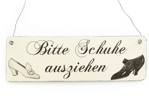 Interluxe Vintage Deko Schild Türschild Bitte Schuhe AUSZIEHEN Shabby Nostalgie Landhaus Holz weiß Interluxe Vintage Deko Schild Türschild Bitte Schuhe AUSZIEHEN Shabby Nostalgie Landhaus Holz weiß von Interluxe