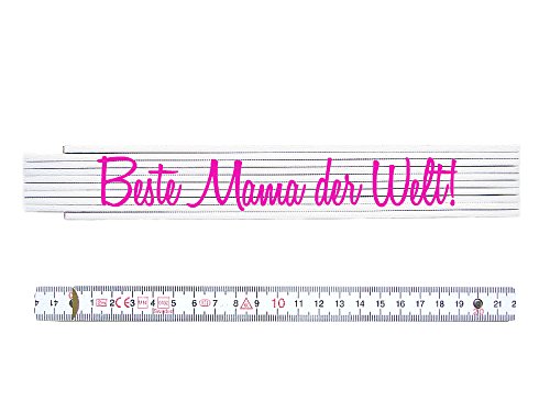 ZOLLSTOCK Maßstab Metermaß BESTE MAMA DER WELT Geschenk Frau Freundin Umzug von Interluxe