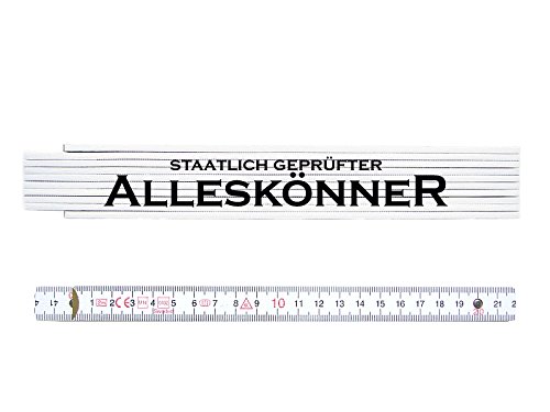 INTERLUXE Zollstock Metermaß Meter Alleskönner witziges Geschenk für Handwerker Heimwerker Bastler Bauherr von Interluxe