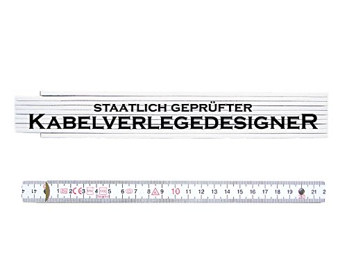 ZOLLSTOCK Metermaß Meter KABELVERLEGEDESIGNER Geschenk Elektriker von Interluxe