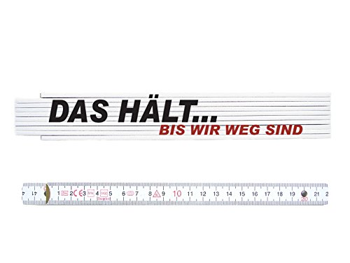 ZOLLSTOCK Spruch DAS HÄLT Spruch Lustig Baustelle Maßstab Geschenk Mann Shabby von Interluxe