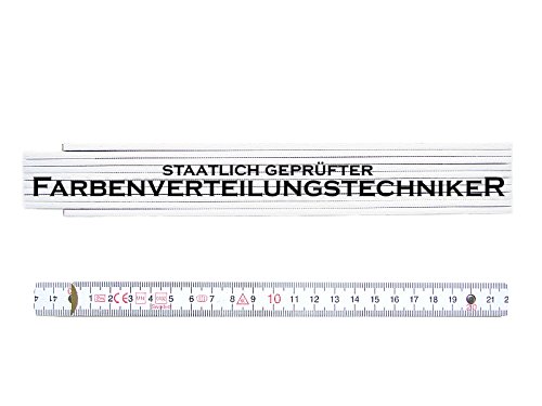 ZOLLSTOCK Spruch Metermaß FARBENVERTEILUNGSTECHNIKER Geschenk Anstreicher Maler von Interluxe