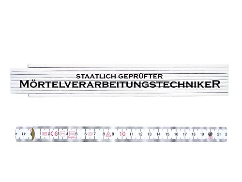 ZOLLSTOCK Spruch Metermaß MÖRTELVERARBEITUNGSTECHNIKER Geschenk Maurer Maßstab von Interluxe