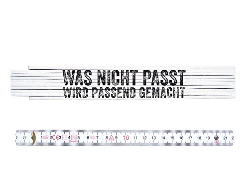 ZOLLSTOCK Spruch Metermaß Maßstab WAS NICHT PASST WIRD PASSEND GEMACHT Geschenk ZOLLSTOCK Spruch Metermaß Maßstab WAS NICHT PASST WIRD PASSEND GEMACHT Geschenk von Interluxe