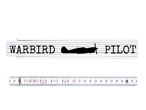 ZOLLSTOCK Spruch WARBIRD PILOT Maßstab Geschenk Männer Modellbau RC-Pilot von Interluxe