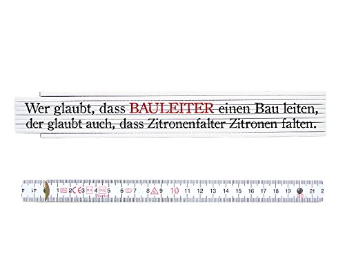 ZOLLSTOCK Spruch WER GLAUBT DASS BAULEITER EINEN BAU LEITEN Geschenk Metermaß ZOLLSTOCK Spruch WER GLAUBT DASS BAULEITER EINEN BAU LEITEN Geschenk Metermaß von Interluxe