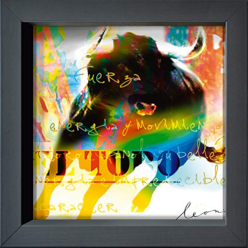 International Graphics Gerahmte Postkarte - BOSBOOM, Leon - ''EL Toro'' - 16 x 16 cm - anthrazitfarbener Rahmen von International Graphics