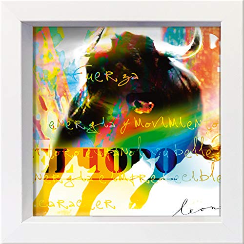 International Graphics Gerahmte Postkarte - BOSBOOM, Leon - ''EL Toro'' - 16 x 16 cm - weißer Rahmen von International Graphics
