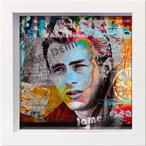 International Graphics Gerahmte Postkarte - Baker, Micha - ''James Dean'' - 16 x 16 cm - weißer Rahmen von International Graphics