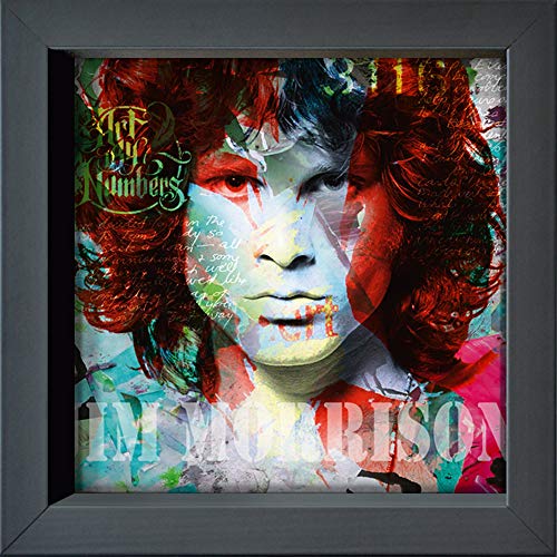 International Graphics Gerahmte Postkarte - Baker, Micha - ''Jim Morrison'' - 16 x 16 cm - anthrazitfarbener Rahmen von International Graphics