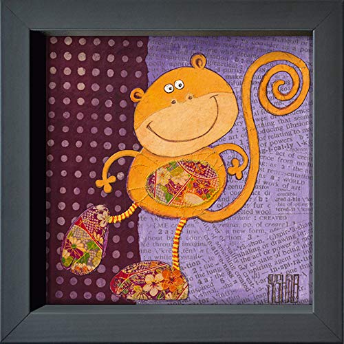 International Graphics Gerahmte Postkarte - Dahan, Sushila - ''Coco'' - 16 x 16 cm - anthrazitfarbener Rahmen von International Graphics