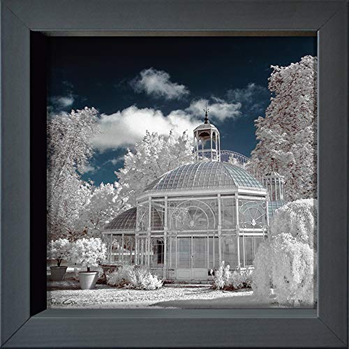 International Graphics Gerahmte Postkarte - GEE, Tonee - ''The Glass House by Eiffel, Gradignan'' - 16 x 16 cm - anthrazitfarbener Rahmen von International Graphics