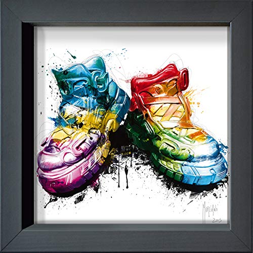 International Graphics Gerahmte Postkarte - MURCIANO, Patrice - ''My Shoes'' - 16 x 16 cm - anthrazitfarbener Rahmen von International Graphics