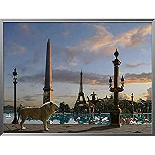 International Graphics Gerahnter Kunstdruck - Le Hec´h, Patrick - ''Golden Lion Paris'' - 41 x 31 cm - Serie Athos von International Graphics