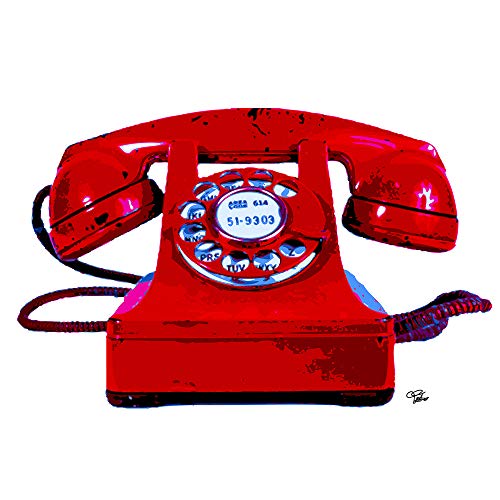 International Graphics Fertigbild - PASLIER, Morgan - ''Red Phone'' - 30 x 30 cm - Direktdruck auf Acryl von International Graphics