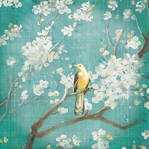 International Graphics Fertigbild - Nai, Danhui - ''Cherry Blossoms I on Blue'' - 30 x 30 cm - Direktdruck auf Acryl von International Graphics