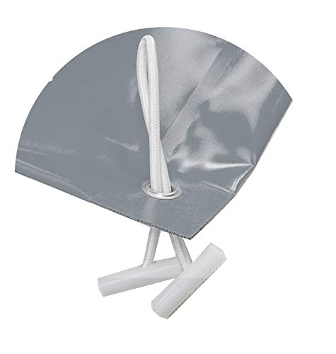 International Pool Protection Poolabdeckung Winter 3,5 x 6,5 m Plus 15 cm auf jeder Seite für Verankerung in Grau (außen) und Grau (innen) + Aufbewahrungstasche als Geschenk von International Pool Protection