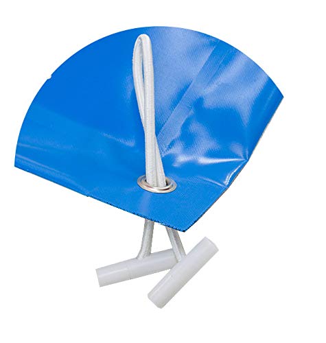 International Pool Protection Poolabdeckung Winter 3 x 4 m Plus 15 cm auf jeder Seite für Verankerung in Blau (außen) und Schwarz (innen) + Aufbewahrungstasche als Geschenk von International Pool Protection